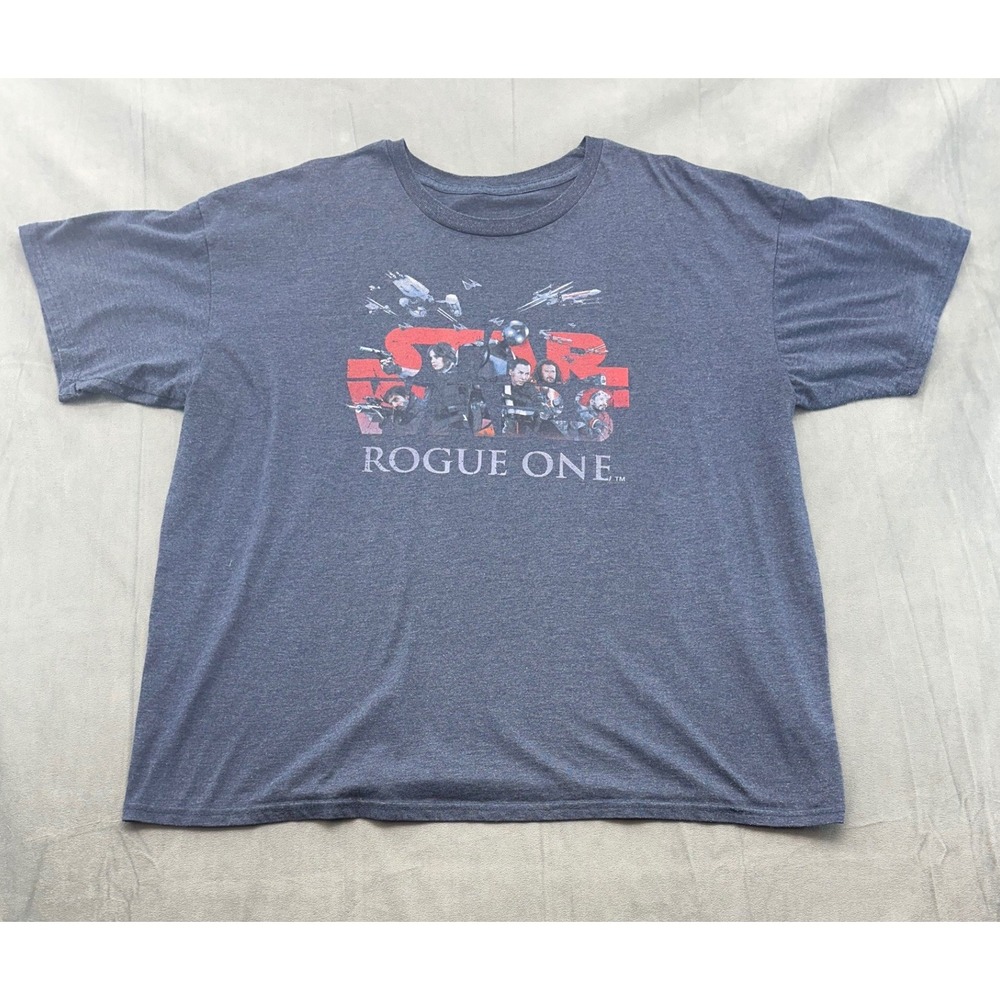 Star Wars Rogue One Graphic TShirt Mens XXL Heather Gray Short Sleeve Crewneck